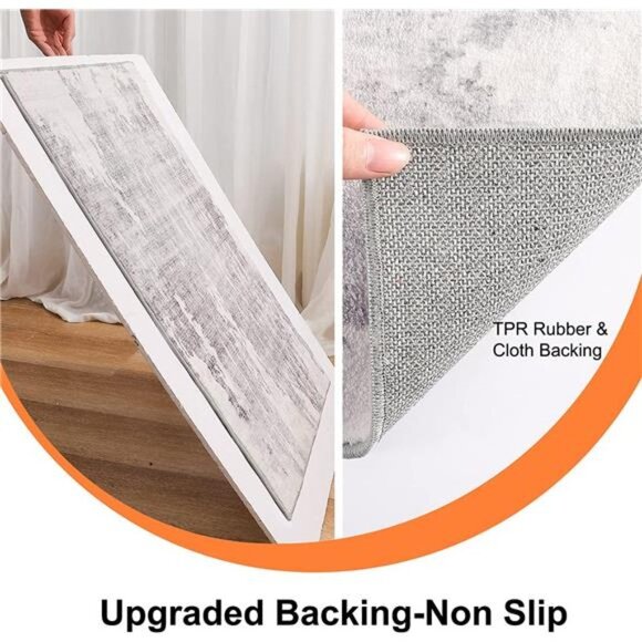 Door Mat, Front Indoor Door Mat Faux Wool Non-Slip Entryway Rug 24X36" Gray - Picture 4 of 7